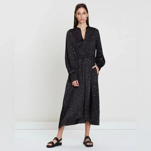 Vince Constellation print poet dress with pockets Size: XS